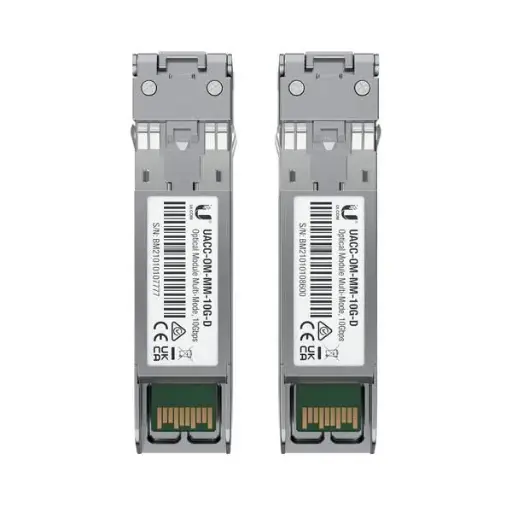 Ubiquiti SFP+ LC, 850nm, 10Gbps, 0.8W, 300m (2 Stuks) Multi Mode